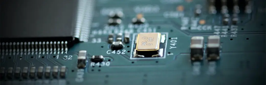 Circuit board with components